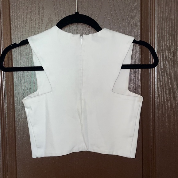 Talula White Dressy Crop Top - Picture 2 of 2